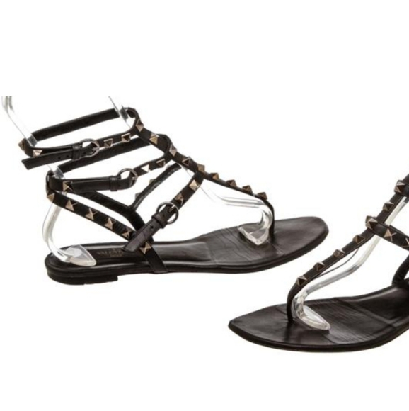 Valentino Shoes - Valentino Garavani Rockstud Sandals EUC 8.5 Black